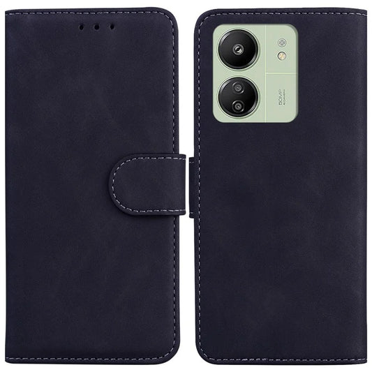 For Xiaomi Redmi 13C 4G / Redmi 13C 5G / Poco C65 4G Case Solid Color Leather Phone Wallet Cover
