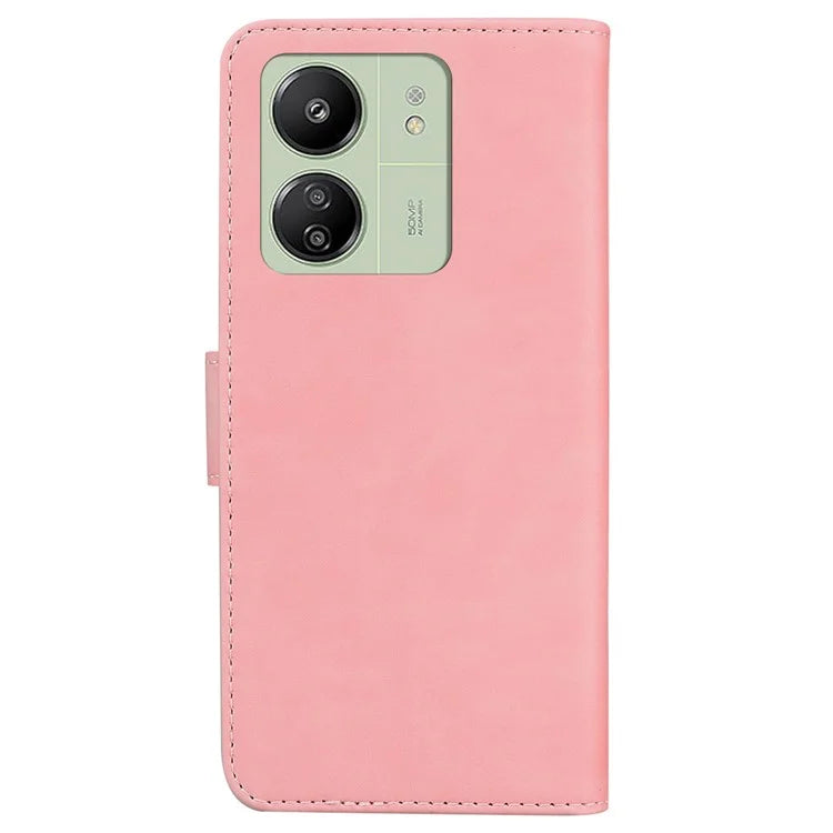 For Xiaomi Redmi 13C 4G / Redmi 13C 5G / Poco C65 4G Case Solid Color Leather Phone Wallet Cover