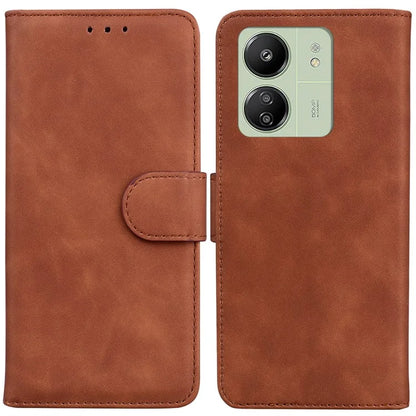 For Xiaomi Redmi 13C 4G / Redmi 13C 5G / Poco C65 4G Case Solid Color Leather Phone Wallet Cover