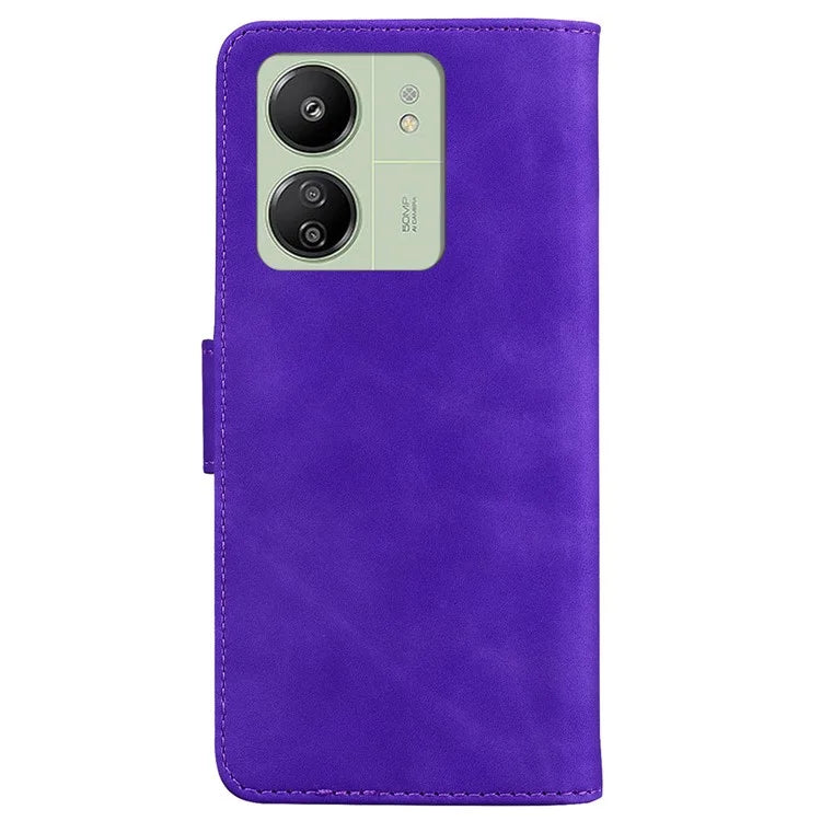 For Xiaomi Redmi 13C 4G / Redmi 13C 5G / Poco C65 4G Case Solid Color Leather Phone Wallet Cover