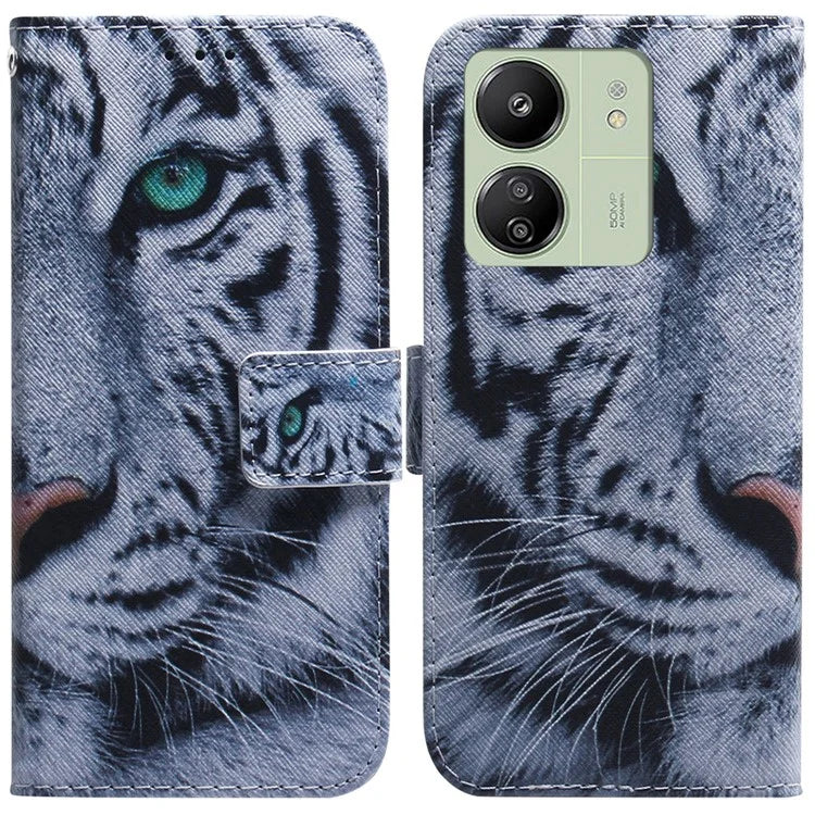 For Xiaomi Redmi 13C 4G / 5G / Poco C65 4G Case PU Leather Wallet Stand Cover