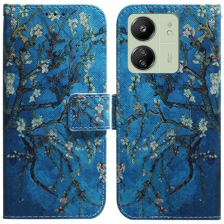 For Xiaomi Redmi 13C 4G / 5G / Poco C65 4G Case PU Leather Wallet Stand Cover