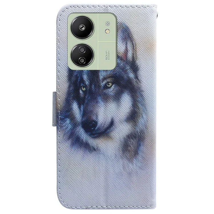For Xiaomi Redmi 13C 4G / 5G / Poco C65 4G Case PU Leather Wallet Stand Cover