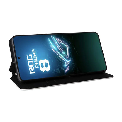 For Asus ROG Phone 8 5G / ROG Phone 8 Pro 5G Case Rhombus Imprinted Stand View Phone Cover