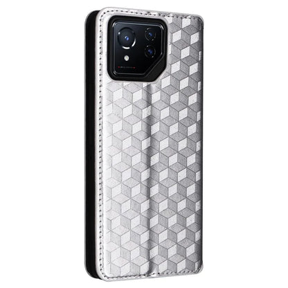 For Asus ROG Phone 8 5G / ROG Phone 8 Pro 5G Case Rhombus Imprinted Stand View Phone Cover