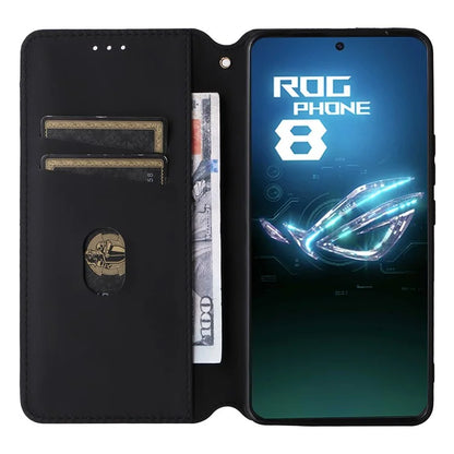 For Asus ROG Phone 8 5G / ROG Phone 8 Pro 5G Case Rhombus Imprinted Stand View Phone Cover