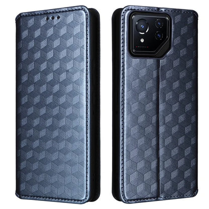 For Asus ROG Phone 8 5G / ROG Phone 8 Pro 5G Case Rhombus Imprinted Stand View Phone Cover