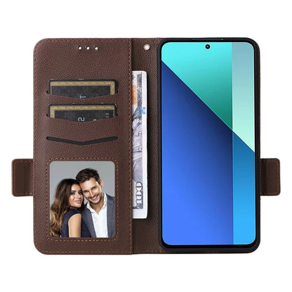 For Xiaomi Redmi Note 13 4G Shockproof Phone Case PU Leather Flip Cover