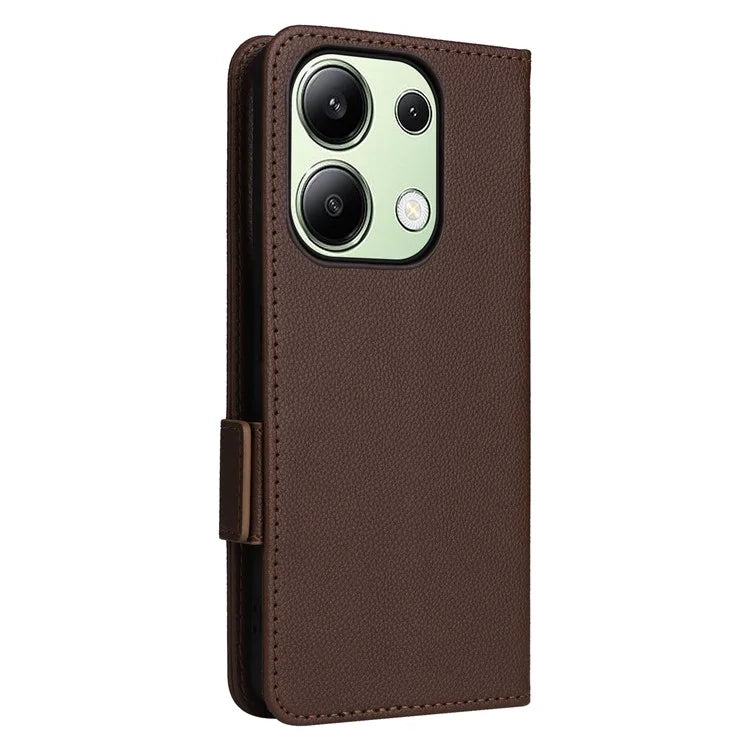 For Xiaomi Redmi Note 13 4G Shockproof Phone Case PU Leather Flip Cover