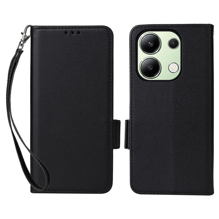 For Xiaomi Redmi Note 13 4G Shockproof Phone Case PU Leather Flip Cover