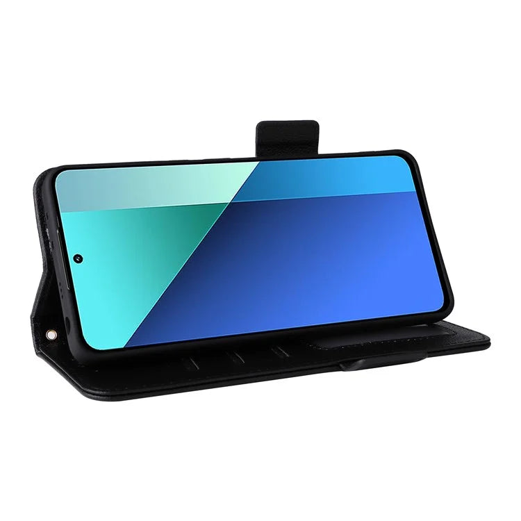 For Xiaomi Redmi Note 13 4G Shockproof Phone Case PU Leather Flip Cover