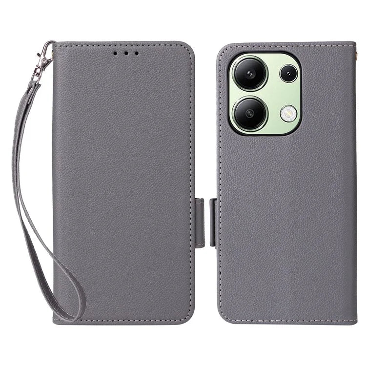 For Xiaomi Redmi Note 13 4G Shockproof Phone Case PU Leather Flip Cover