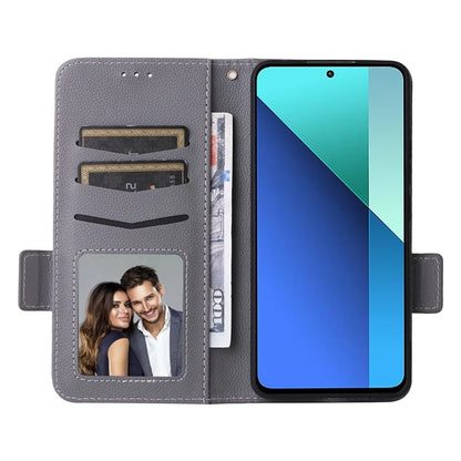 For Xiaomi Redmi Note 13 4G Shockproof Phone Case PU Leather Flip Cover