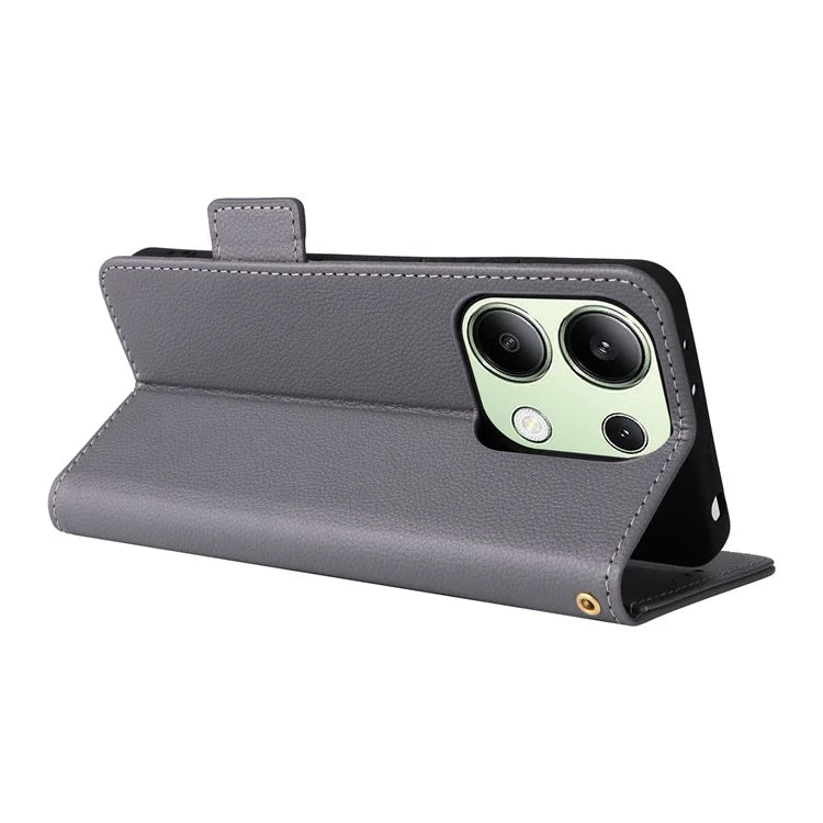 For Xiaomi Redmi Note 13 4G Shockproof Phone Case PU Leather Flip Cover