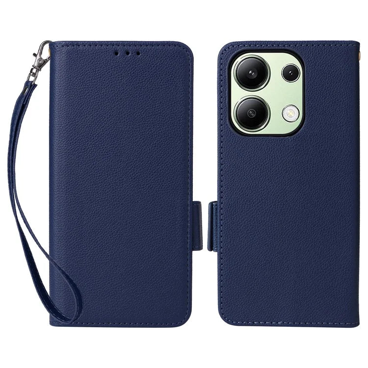 For Xiaomi Redmi Note 13 4G Shockproof Phone Case PU Leather Flip Cover