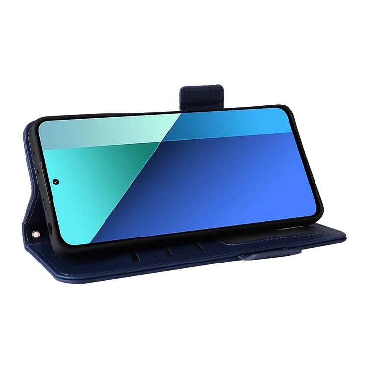 For Xiaomi Redmi Note 13 4G Shockproof Phone Case PU Leather Flip Cover