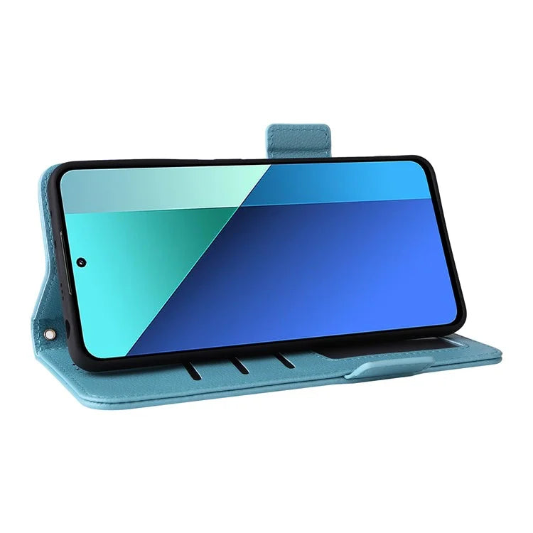 For Xiaomi Redmi Note 13 4G Shockproof Phone Case PU Leather Flip Cover