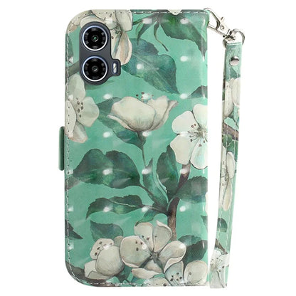 For Motorola Moto G34 5G Leather Case 3D Pattern Card Slots Phone Cover