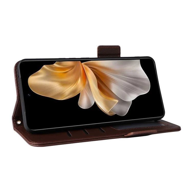 For vivo S18e 5G Protective Wallet Case PU Leather Phone Cover