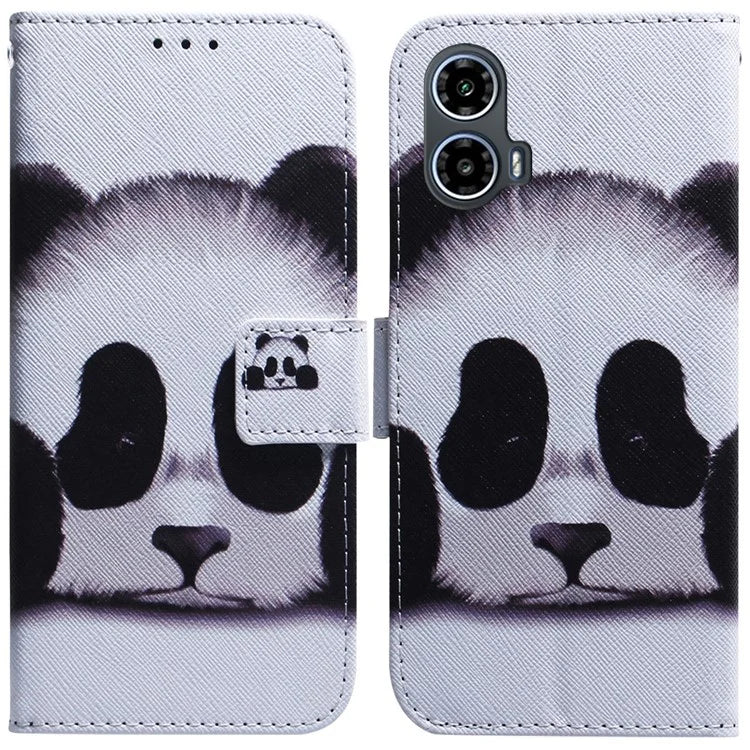 For Motorola Moto G34 5G Case Phone Leather Cover Pattern Printing