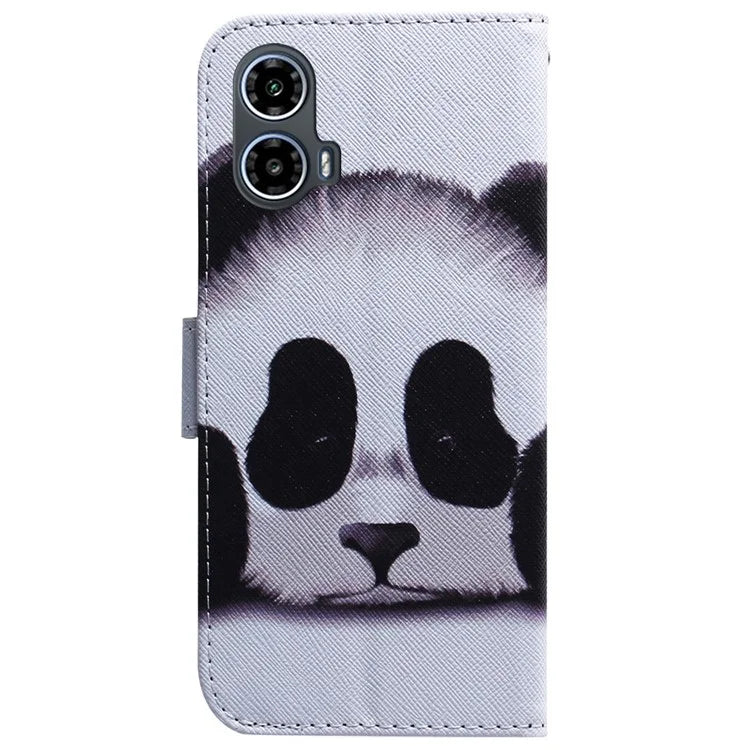 For Motorola Moto G34 5G Case Phone Leather Cover Pattern Printing