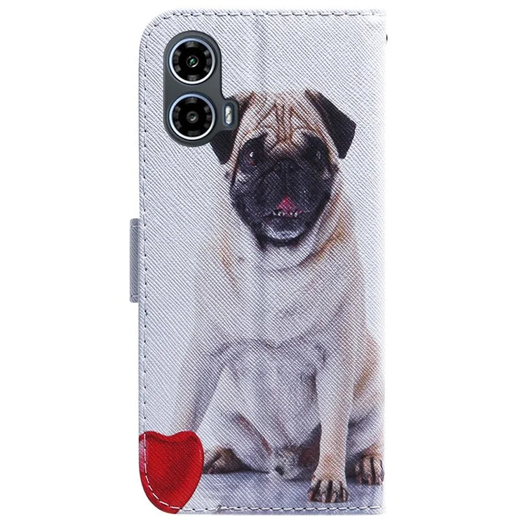 For Motorola Moto G34 5G Case Phone Leather Cover Pattern Printing