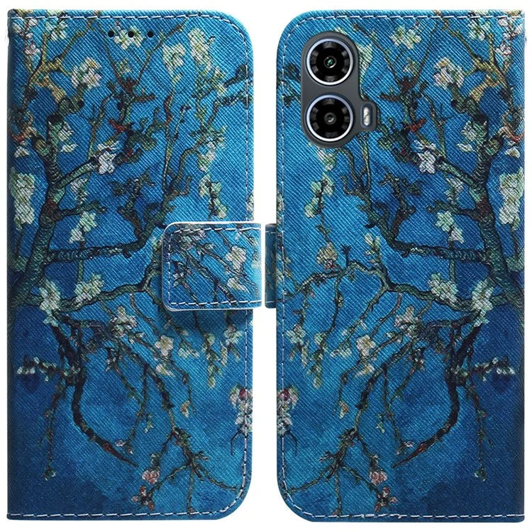 For Motorola Moto G34 5G Case Phone Leather Cover Pattern Printing