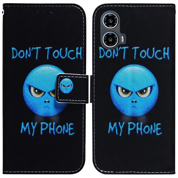 For Motorola Moto G34 5G Case Phone Leather Cover Pattern Printing