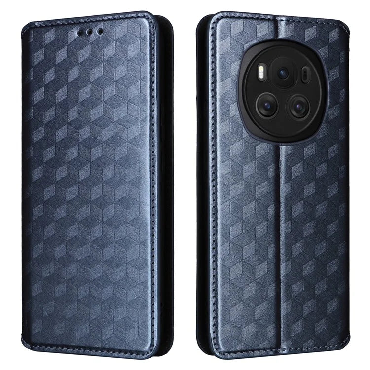 For Honor Magic6 5G Wallet Case Rhombus Imprinted Leather Phone Cover