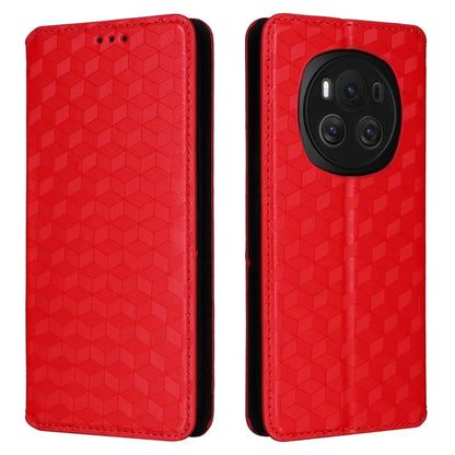 For Honor Magic6 5G Wallet Case Rhombus Imprinted Leather Phone Cover