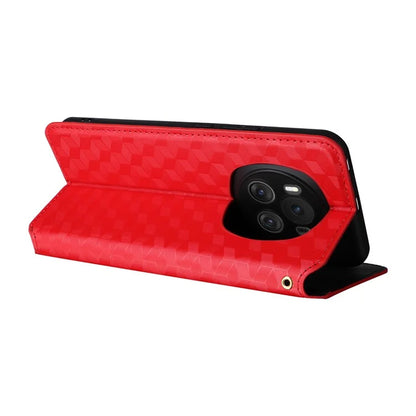 For Honor Magic6 5G Wallet Case Rhombus Imprinted Leather Phone Cover