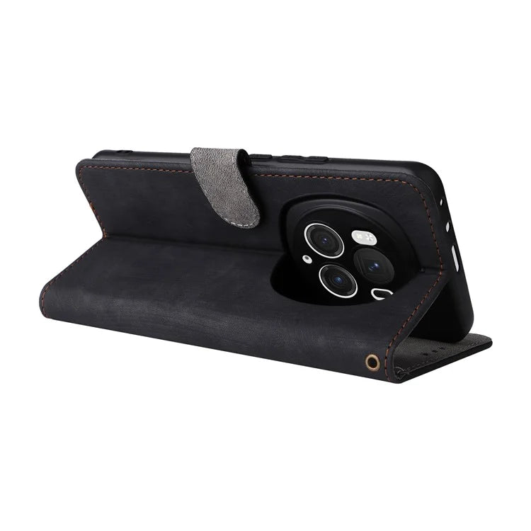 For Honor Magic6 Pro 5G Case RFID Blocking PU Leather Wallet Phone Cover