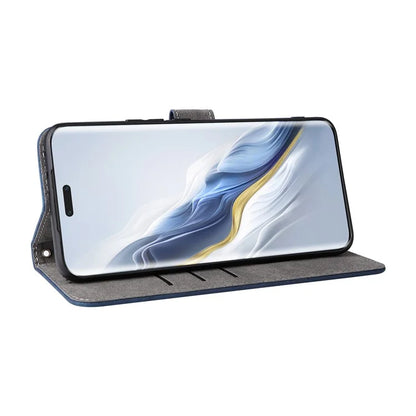 For Honor Magic6 Pro 5G Case RFID Blocking PU Leather Wallet Phone Cover