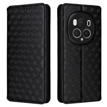 For Honor Magic6 Pro 5G Case Rhombus Imprinted Leather Flip Phone Case