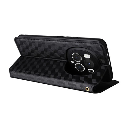 For Honor Magic6 Pro 5G Case Rhombus Imprinted Leather Flip Phone Case