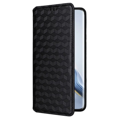 For Honor Magic6 Pro 5G Case Rhombus Imprinted Leather Flip Phone Case