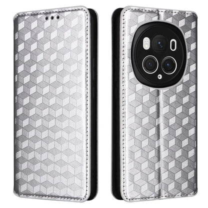 For Honor Magic6 Pro 5G Case Rhombus Imprinted Leather Flip Phone Case