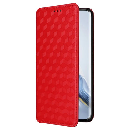 For Honor Magic6 Pro 5G Case Rhombus Imprinted Leather Flip Phone Case