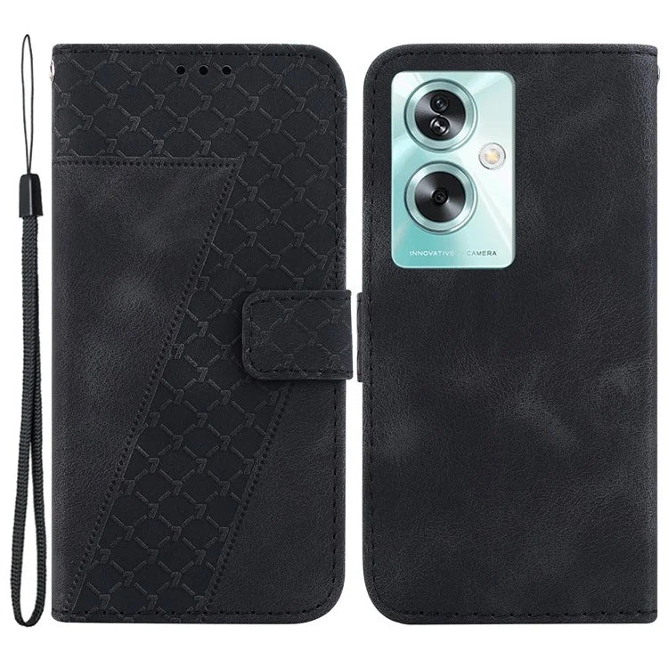 For Oppo A79 5G / A2 5G Case PU Leather Wallet Stand Imprinted Phone Protection Cover