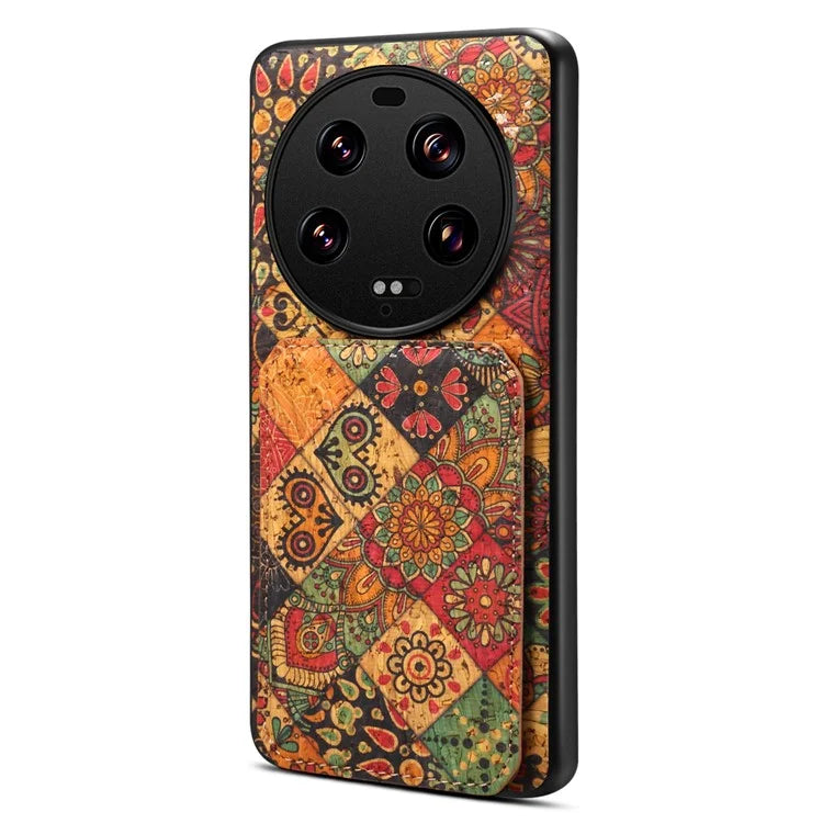 For Xiaomi 13 Ultra Flower Phone Case Card Holder Kickstand Cover