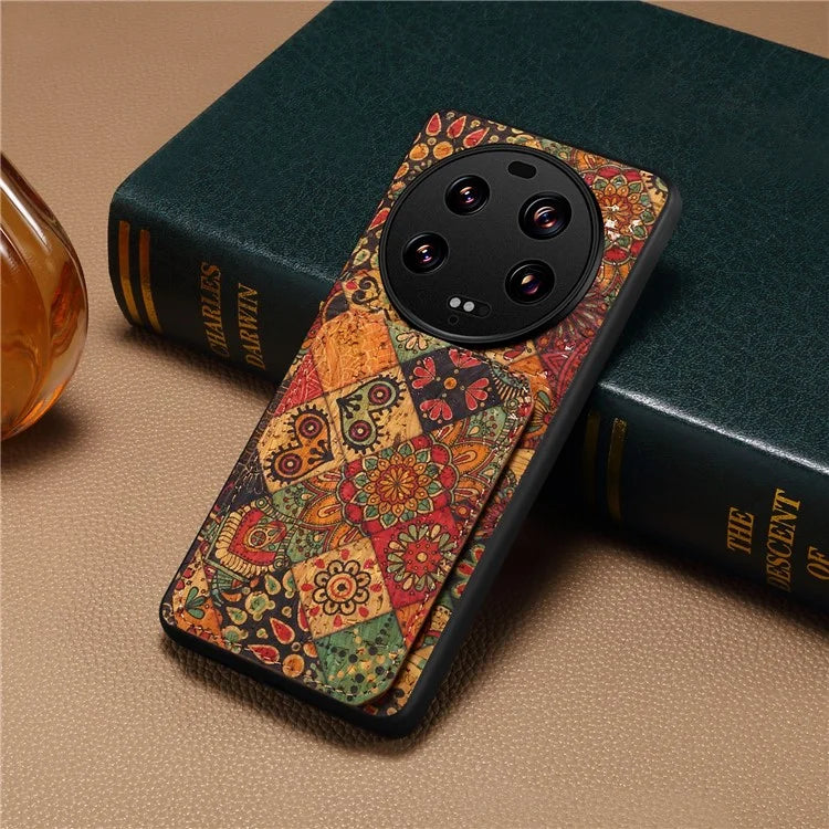 For Xiaomi 13 Ultra Flower Phone Case Card Holder Kickstand Cover