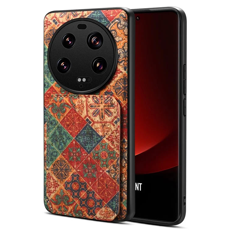 For Xiaomi 13 Ultra Flower Phone Case Card Holder Kickstand Cover
