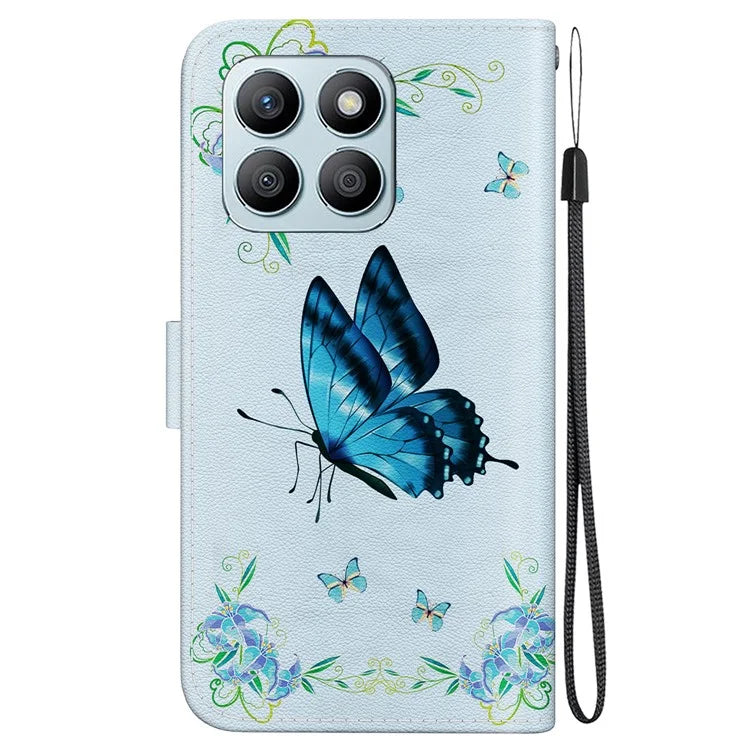 For Honor X8b 4G Phone Case Pattern Printing Wallet Leather Cover