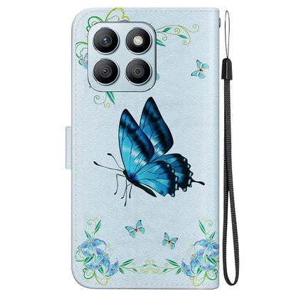 For Honor X8b 4G Phone Case Pattern Printing Wallet Leather Cover