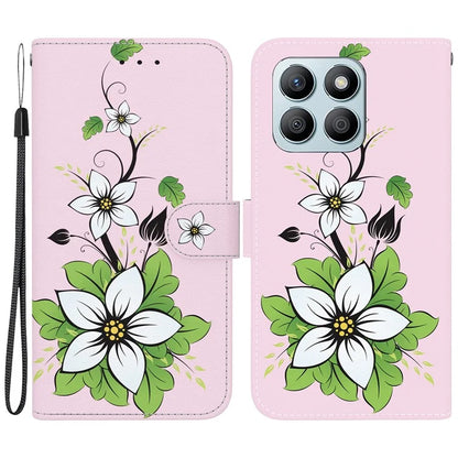 For Honor X8b 4G Phone Case Pattern Printing Wallet Leather Cover