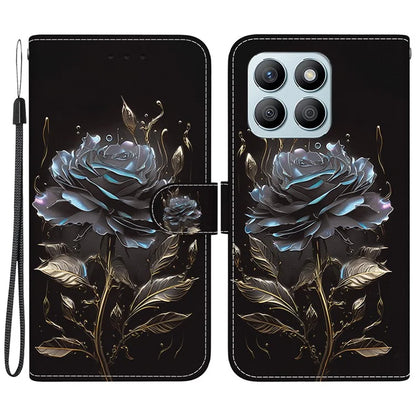 For Honor X8b 4G Phone Case Pattern Printing Wallet Leather Cover