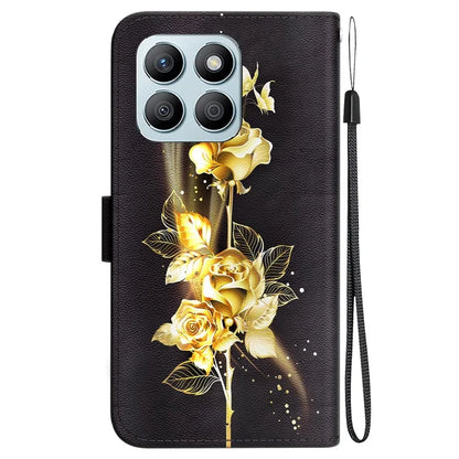For Honor X8b 4G Phone Case Pattern Printing Wallet Leather Cover