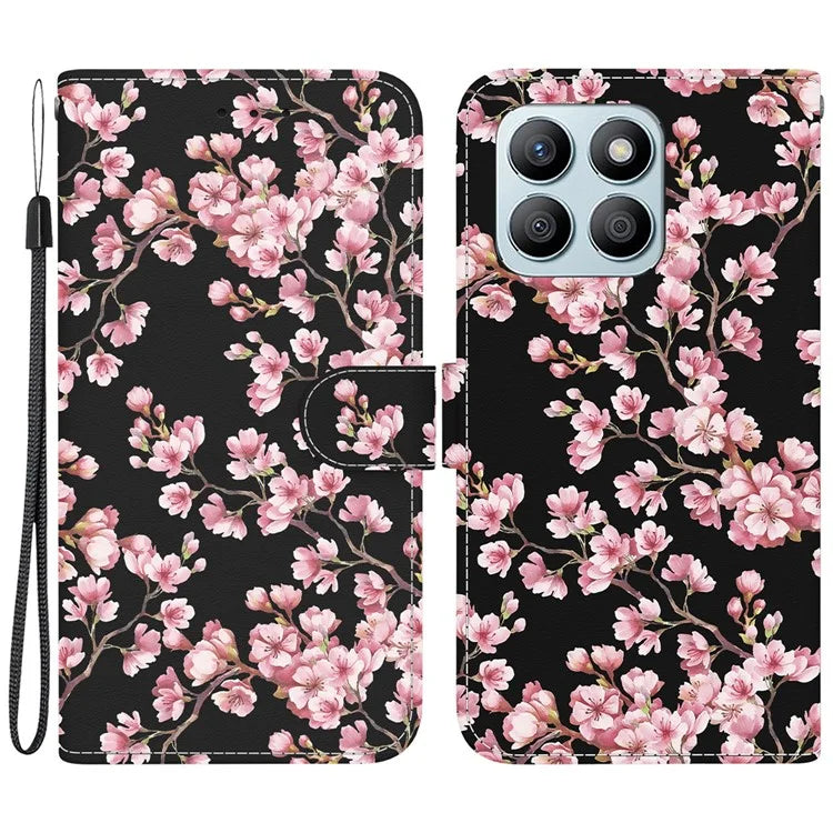 For Honor X8b 4G Phone Case Pattern Printing Wallet Leather Cover