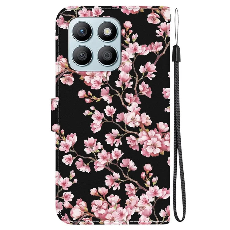 For Honor X8b 4G Phone Case Pattern Printing Wallet Leather Cover