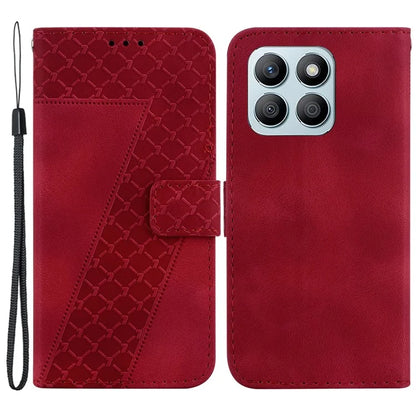 For Honor X8b 4G Cell Phone Case PU Leather 7-Shape Imprinted Stand Cover